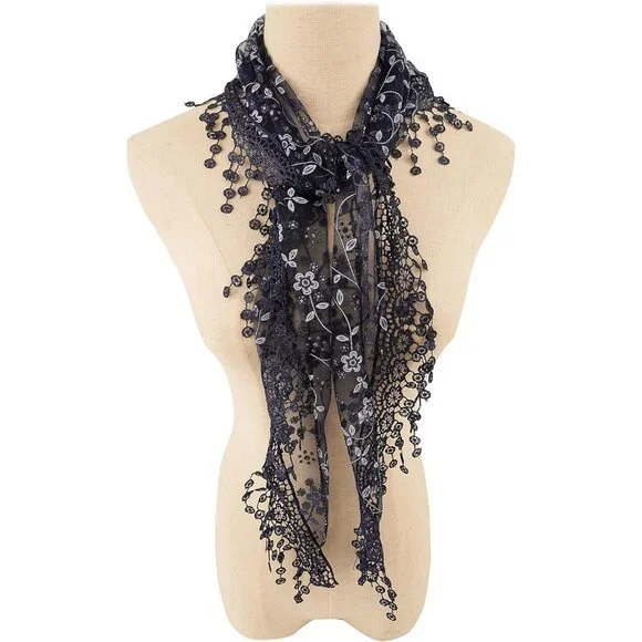 FASHION Towel Scarf Wrap for Women - Navy - Picture 3 of 7